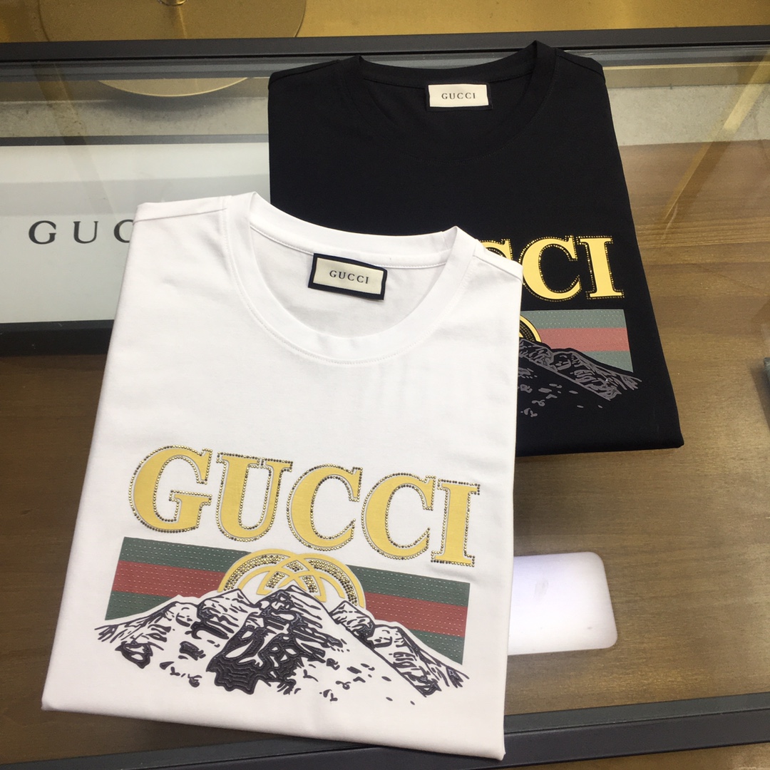 【Gu.ci...】 2023新品休閒圓領短袖T恤