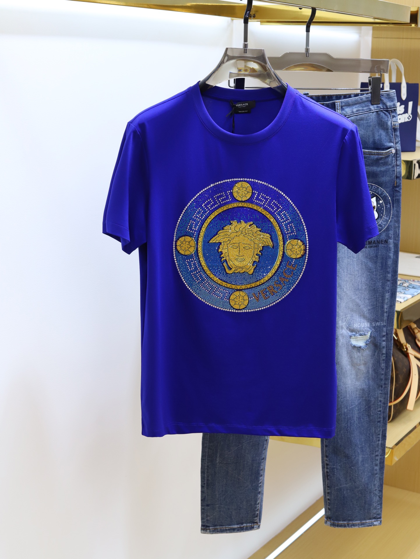 範思哲/Versace 時尚休閒圓領短袖T恤