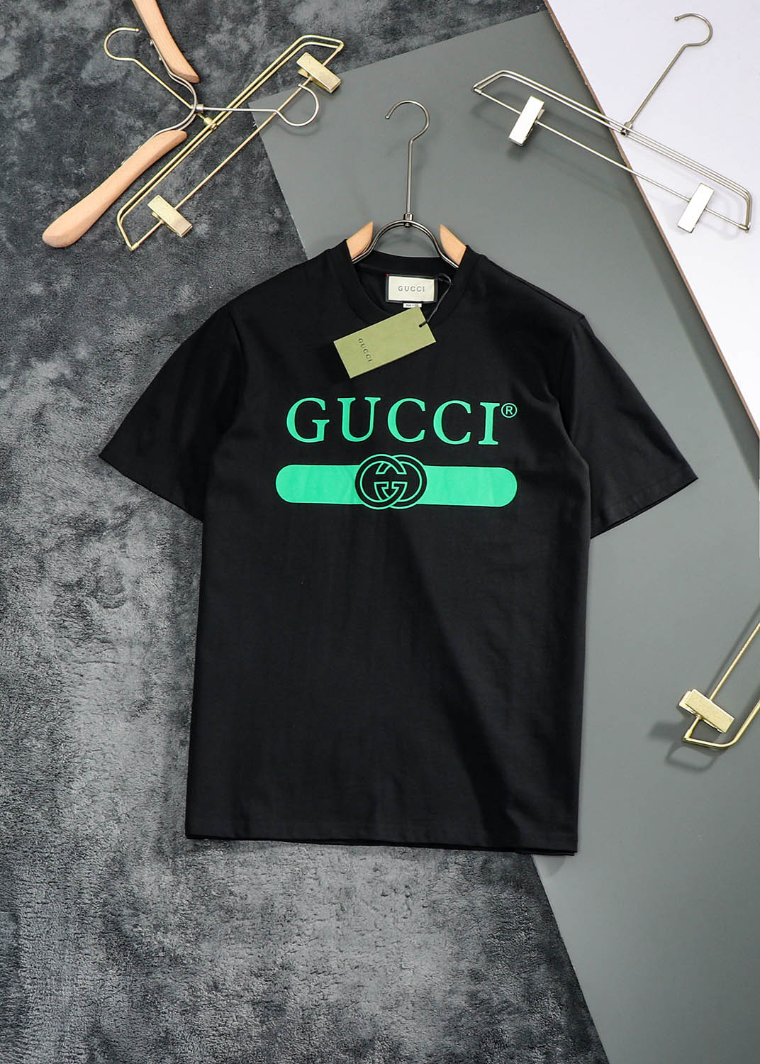 GUCC!管道性貨品.2022SS  男士圓領印花短袖T恤