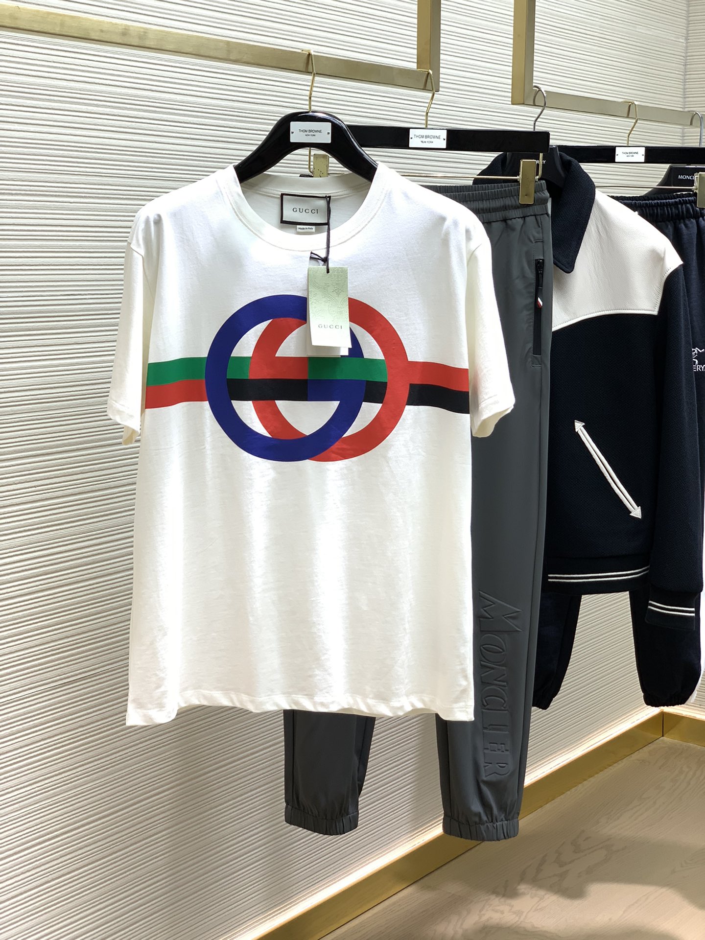 gucci古馳圓形GG印花棉T