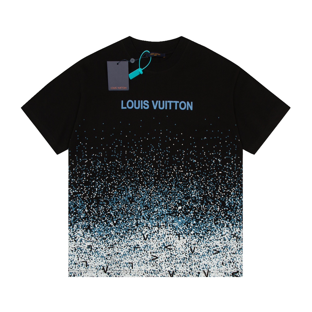 路易 lv 2023新款 漸變滿身印花T恤