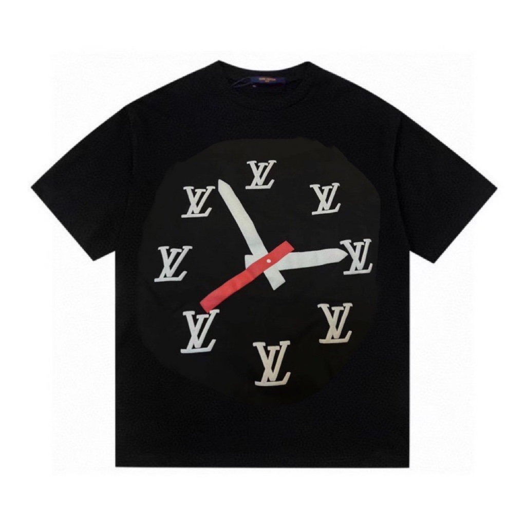 Louis Vuitton/路易威登限定款鐘錶立體印花短袖T恤