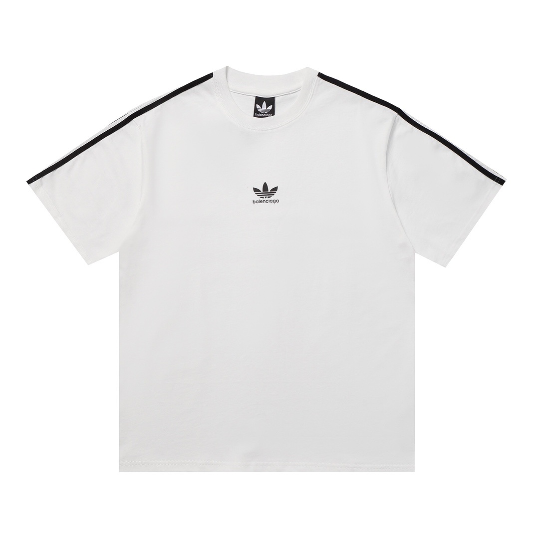 【BALENCIAGA  adidas】 23SS巴黎世家阿迪三葉草聯名短袖T恤
