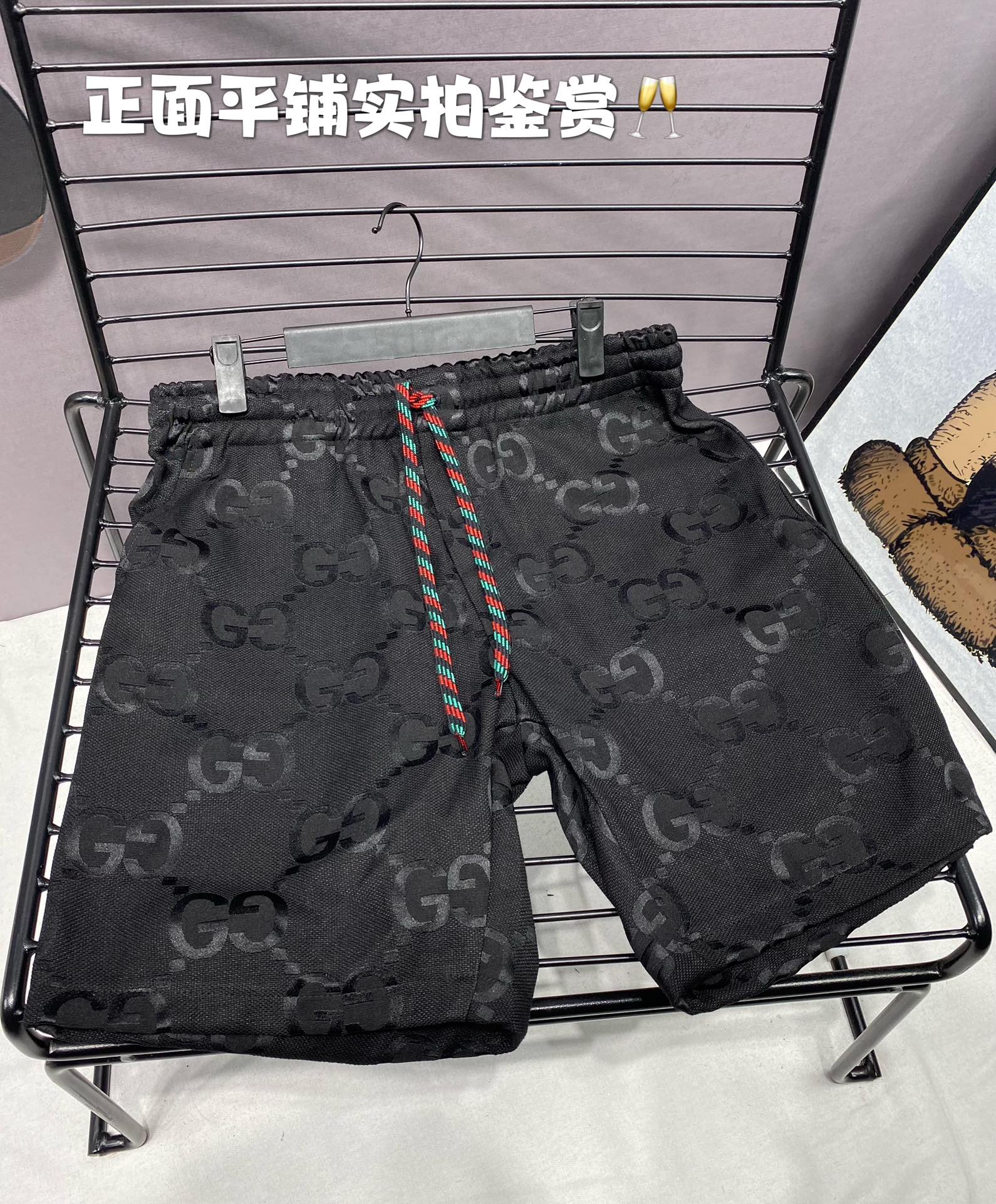 G家古馳雙G經典暗紋提花短褲