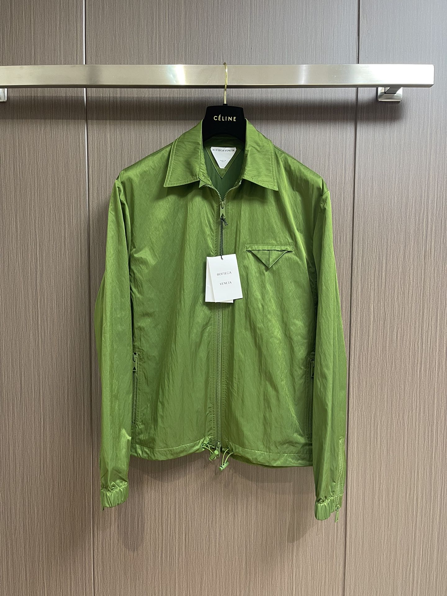bottega veneta 三角口袋飾拉鏈防風夾克