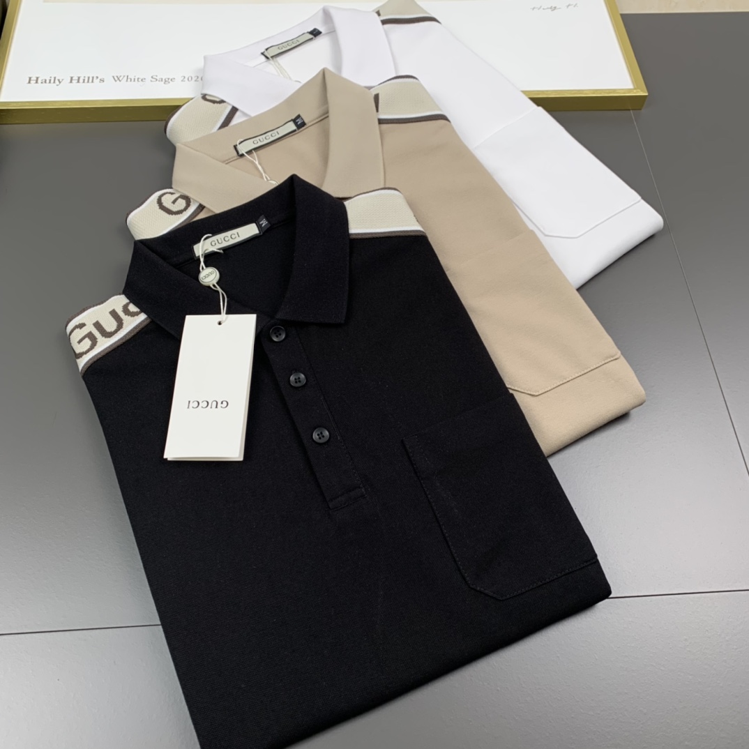 Gucci古奇  2023春夏新款 男士翻領POLO系列