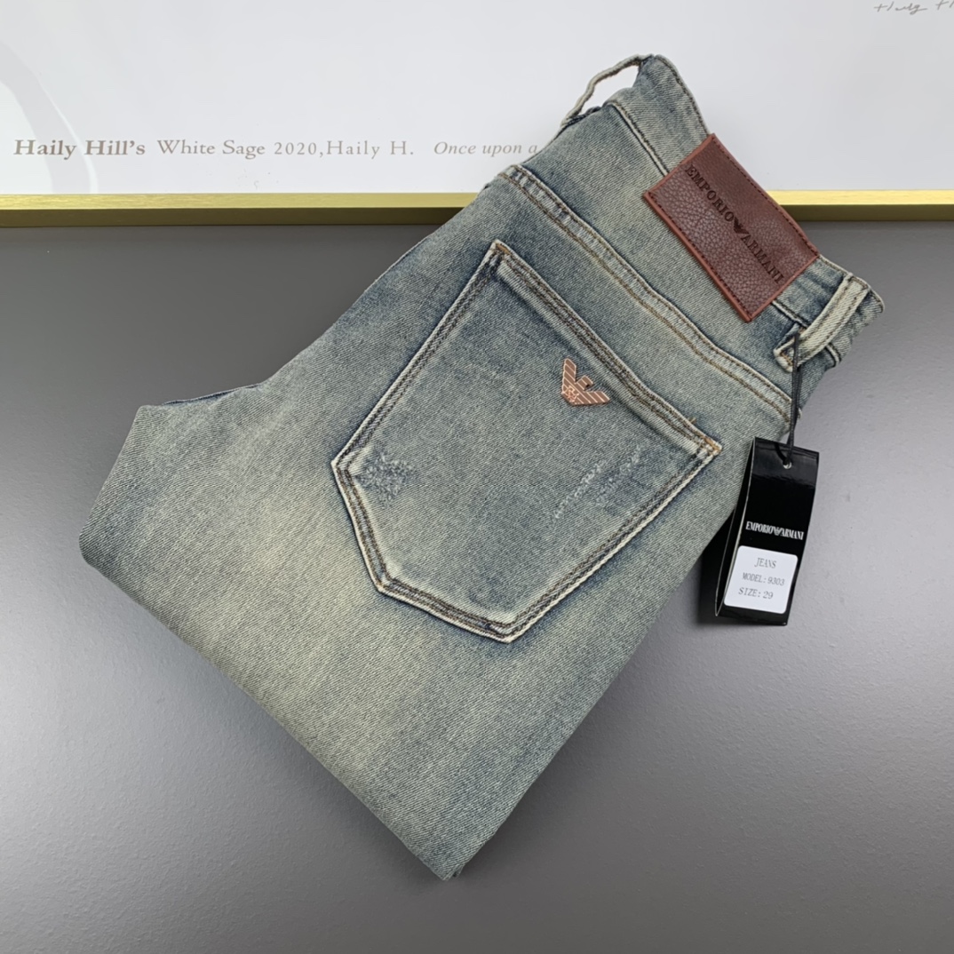 Armani阿瑪尼  2022秋冬新品男士牛仔褲