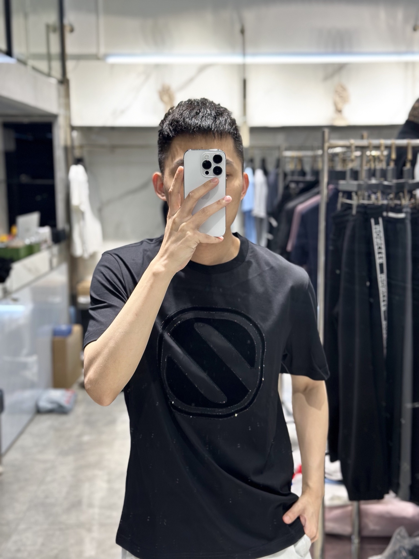 Z Zegna-傑尼-亞23SS春夏新款圓領絲光短T