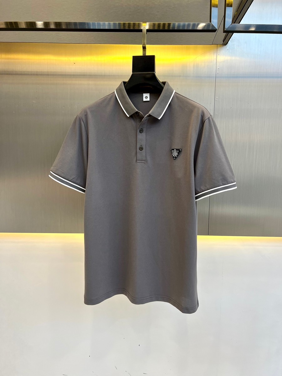 Prad普拉、223s春夏新款男士短袖翻領Polo衫