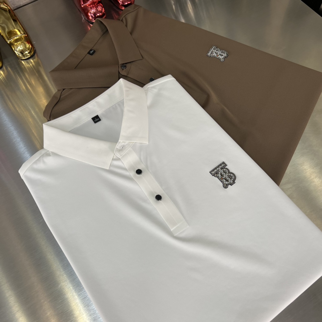 Burberry/巴寶莉 春夏新品 三標齊全 薄款無痕輕奢翻領短袖Polo衫