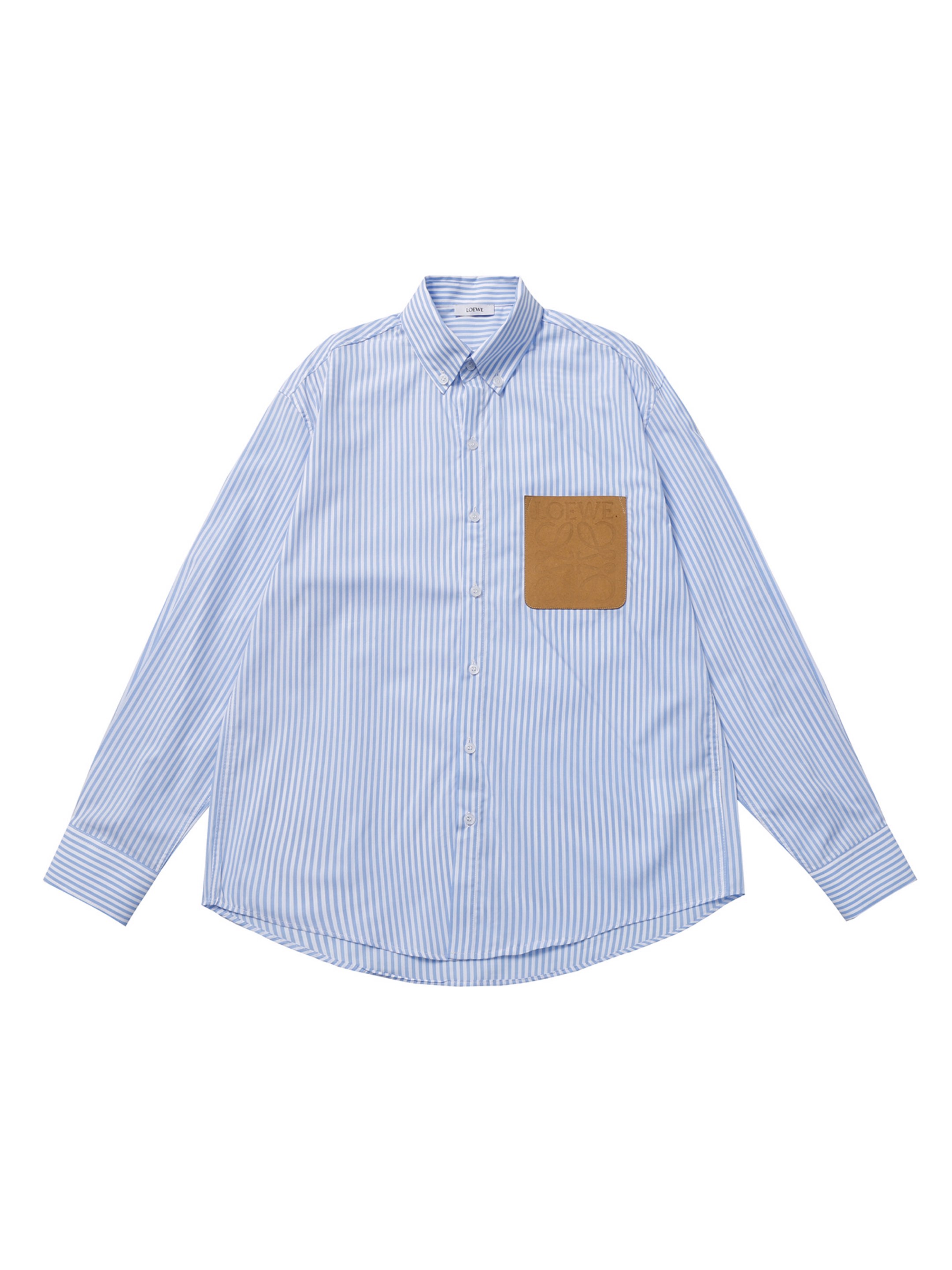 LOEWE棉質23Ss新款Anagram條紋襯衫