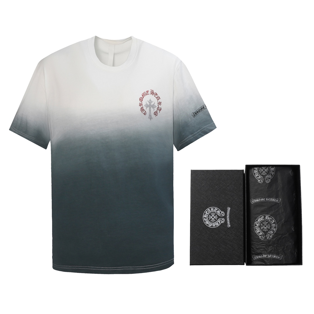 Chrome Hearts CH 克羅心重工十字架燙鑽短袖T桖