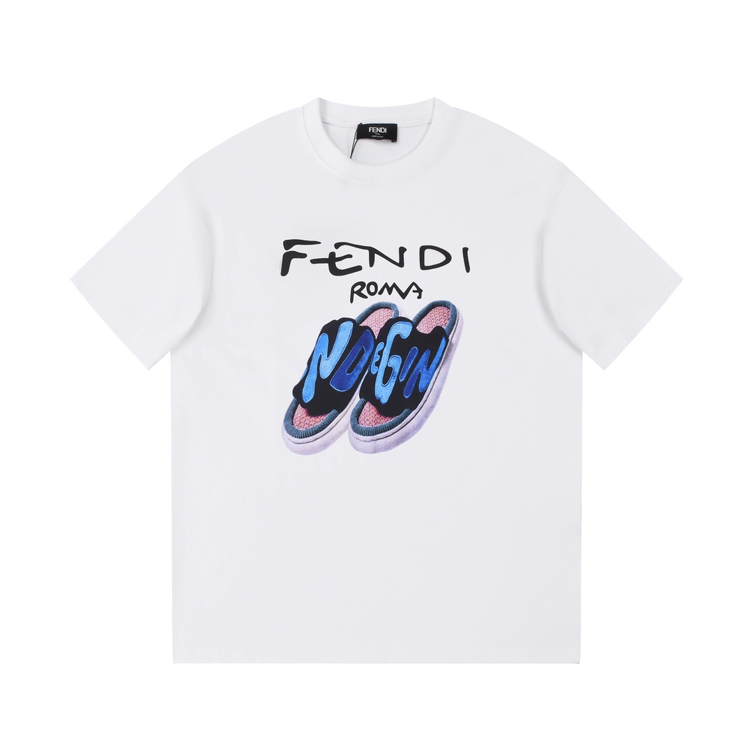 2023FENDI芬迪新款圓領T恤