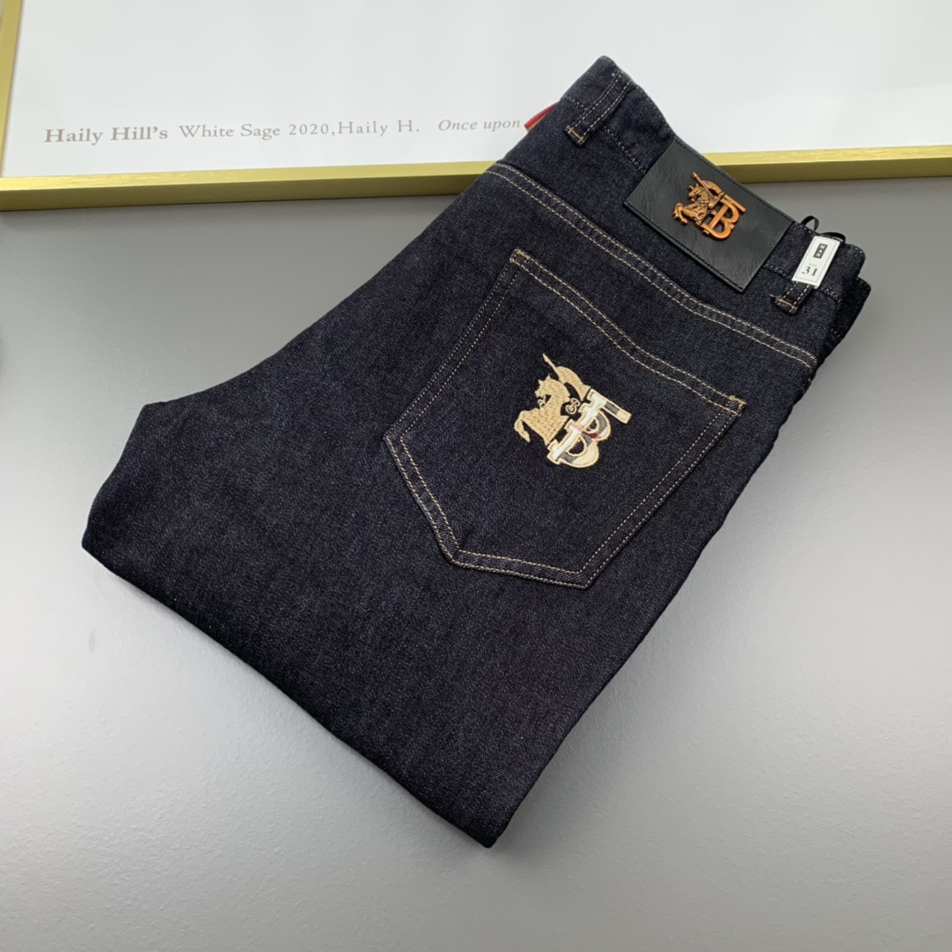 Burberry巴寶莉  2023ss春夏新款高檔男士牛仔褲