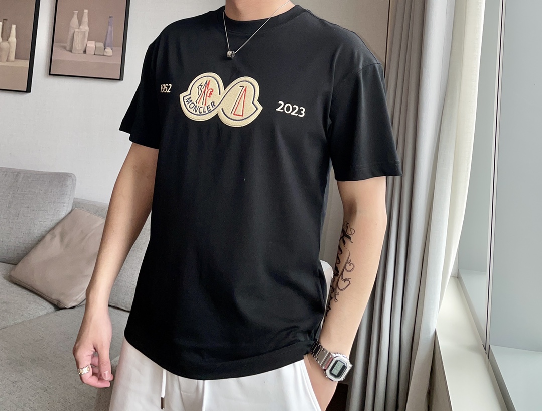 蒙口 官網同款 2023ss夏裝新品 短袖T恤
