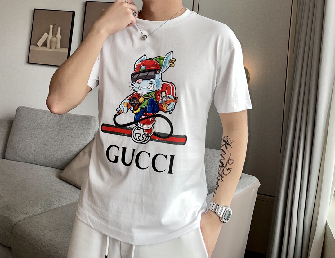 Gucc 官網同款 2023ss夏裝新品 短袖T恤