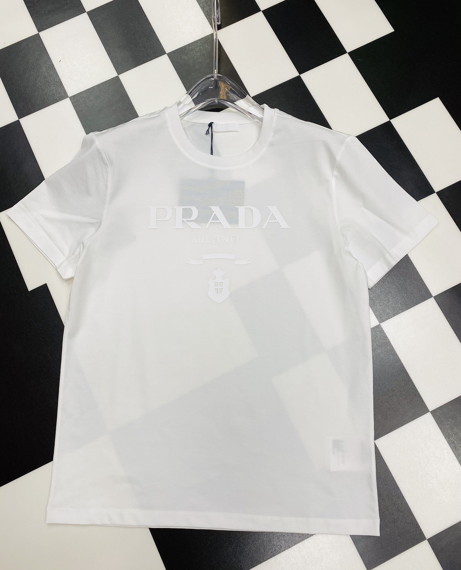PRADA 2023春夏新品立體矽膠印花字母短袖T恤