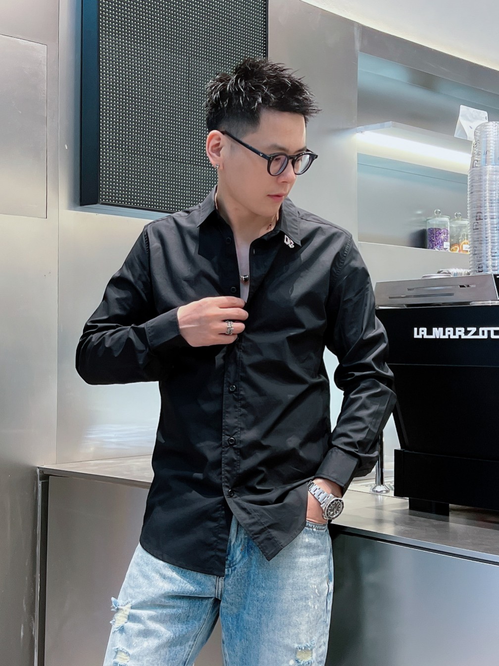 D&G 杜嘉班納 *2023帥氣修身備款長袖襯衫