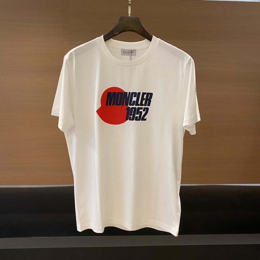 Moncl*er蒙口23/ss新款logo印花短袖T恤