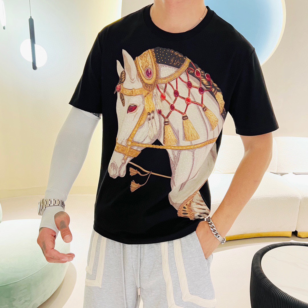 愛馬仕  2023ss春夏圓領短袖