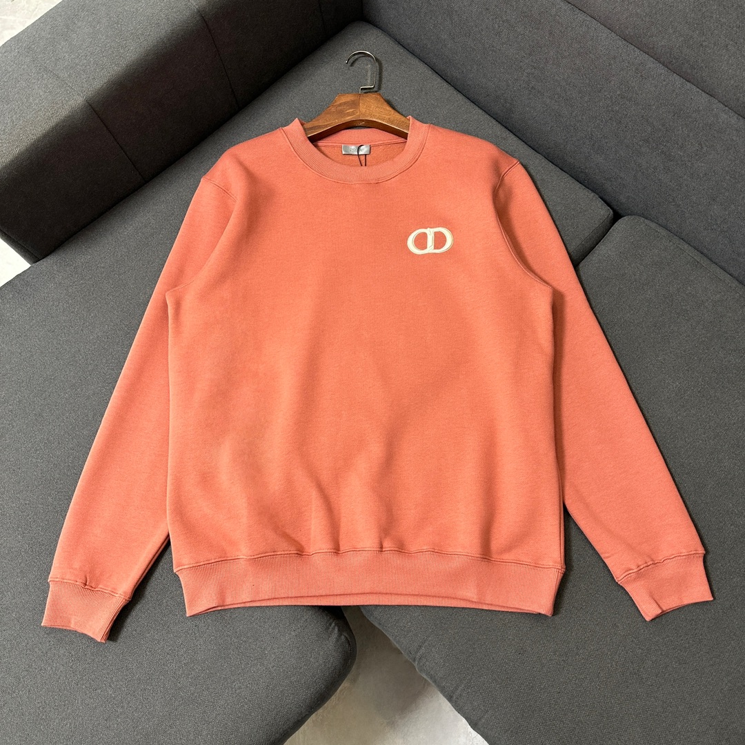 Dior迪奧2023秋冬立體CD刺繡男士純棉長袖圓領簡約運動衛衣
