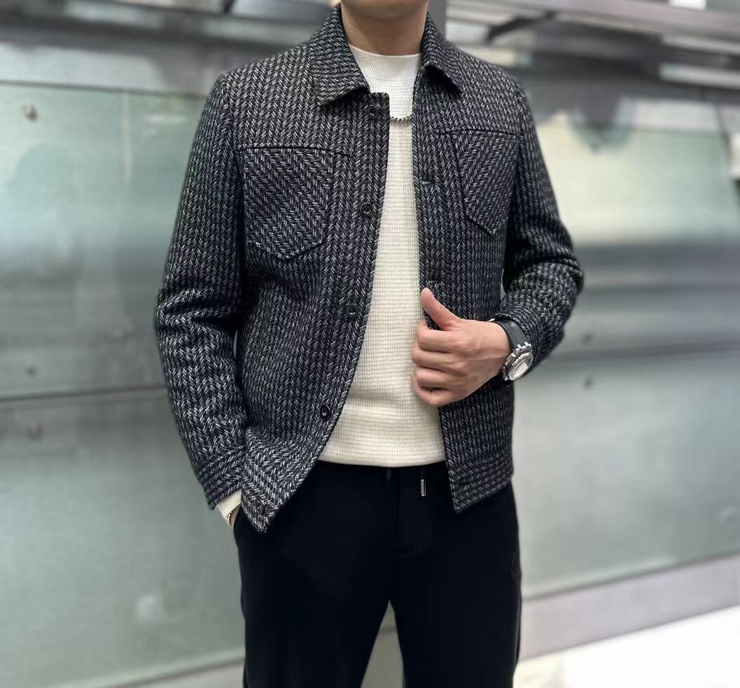 Armani 阿瑪尼秋冬新品翻領夾克外套