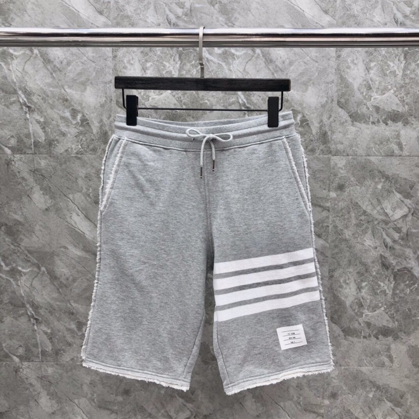 THOM BROWNE 湯姆布朗 TB毛卷流蘇色織短褲