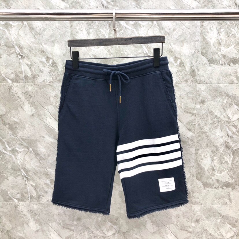 THOM BROWNE 湯姆布朗 TB毛卷流蘇色織短褲