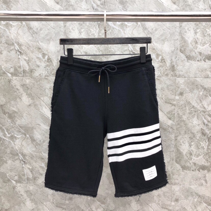 THOM BROWNE 湯姆布朗 TB毛卷流蘇色織短褲