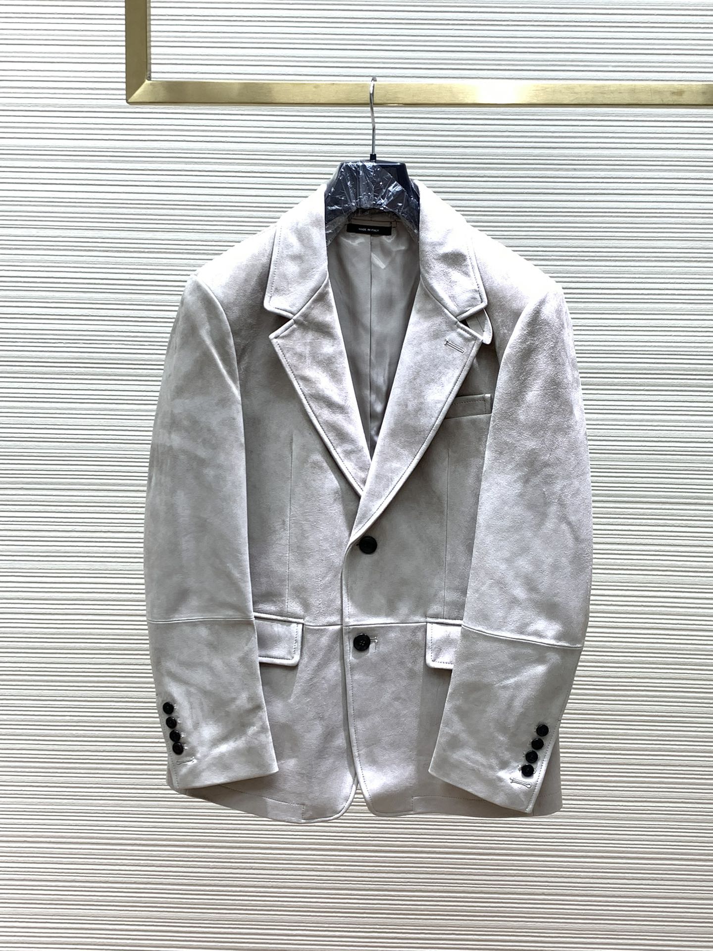 TF牛貨！復古麂皮絨時尚商務休閒修身男士西服皮衣