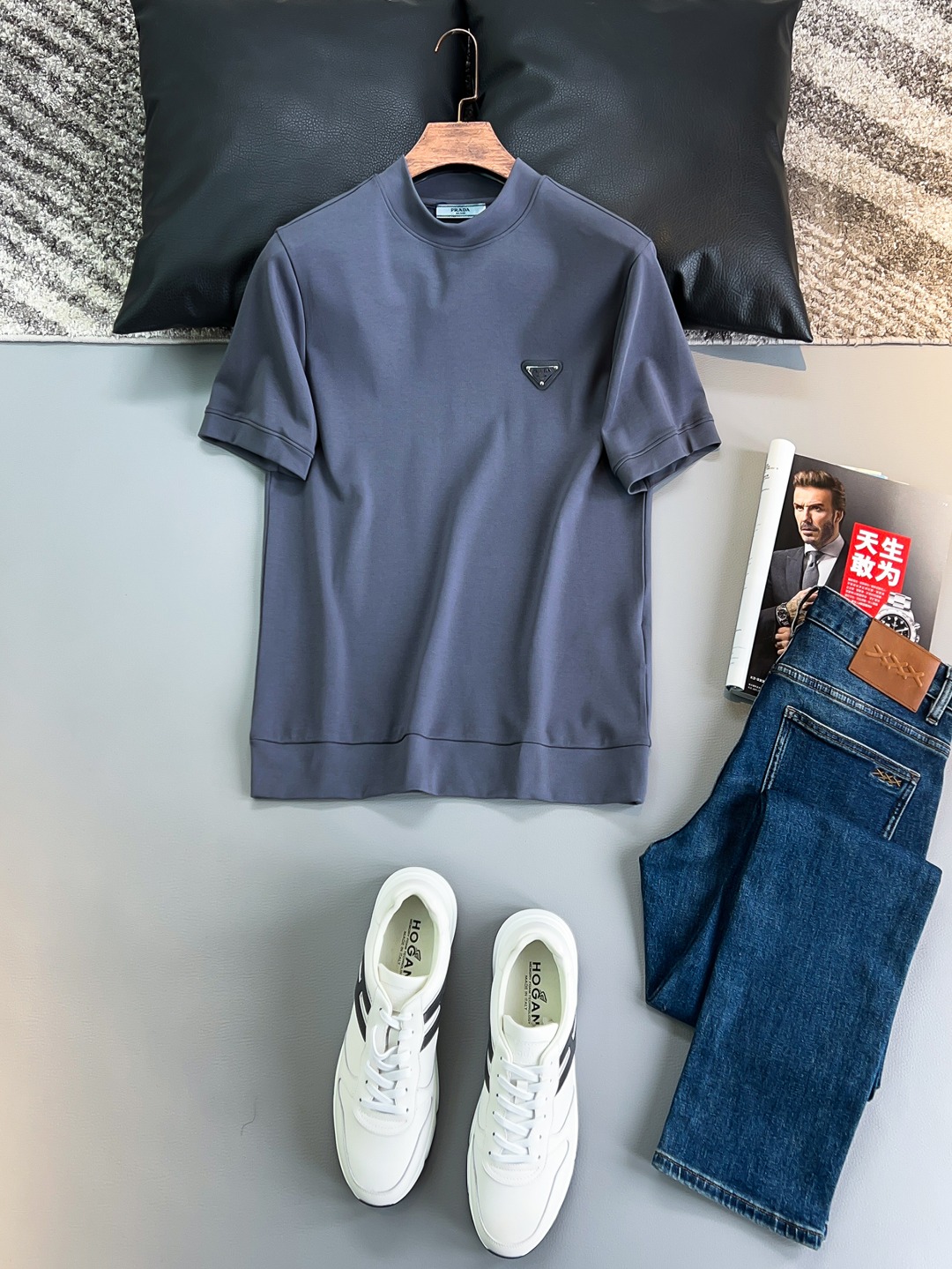 Prada# 23秋冬短袖T恤打底衫