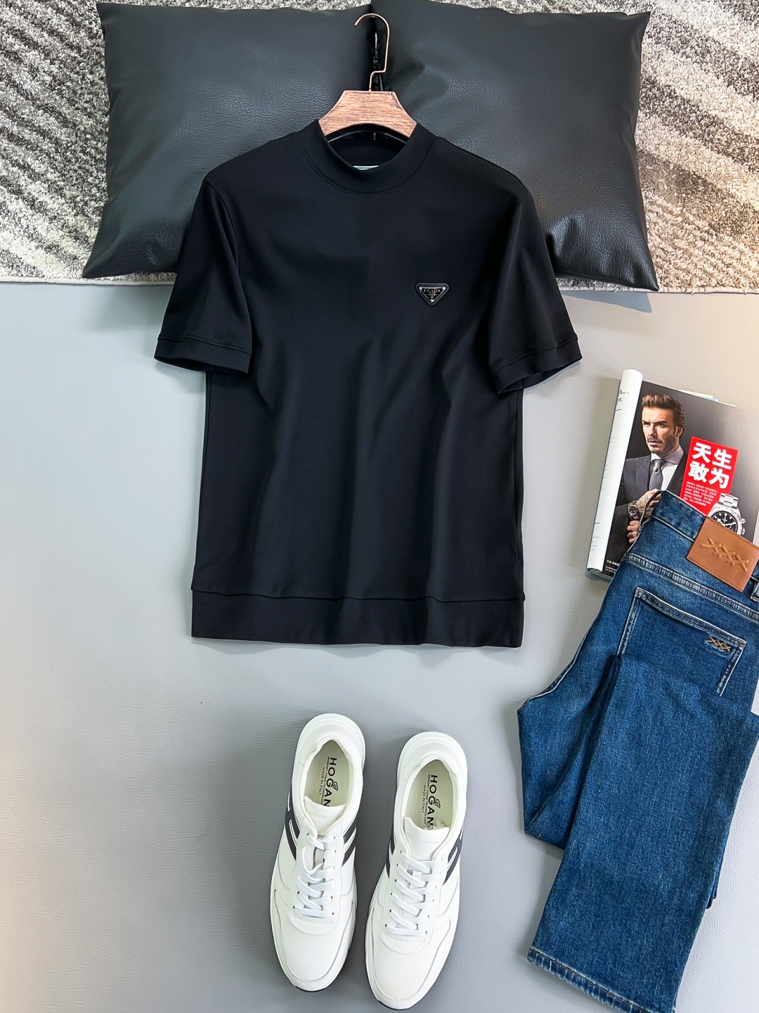 Prada# 23秋冬短袖T恤打底衫
