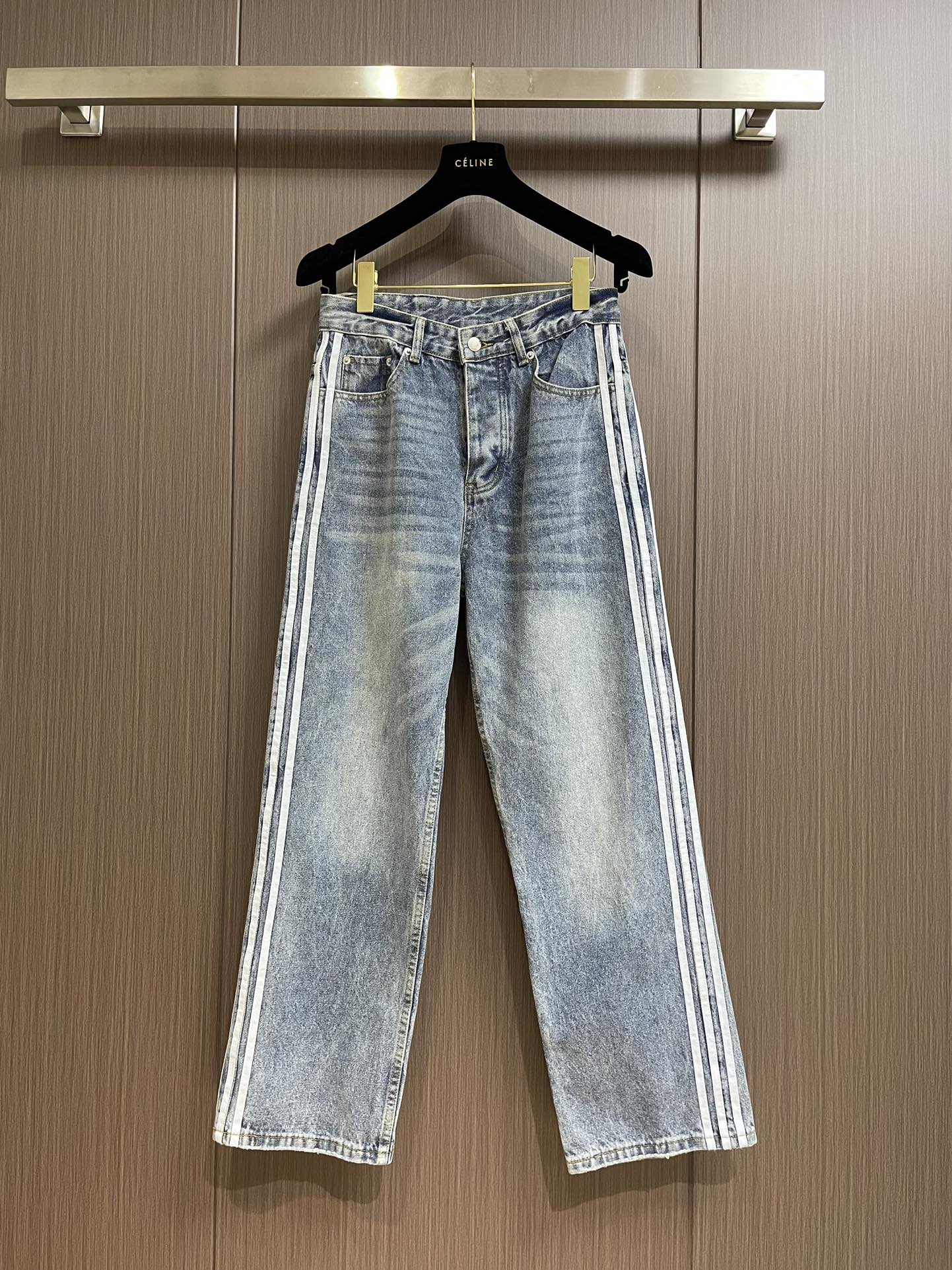 Balencaga x adidas 走秀款牛仔長褲