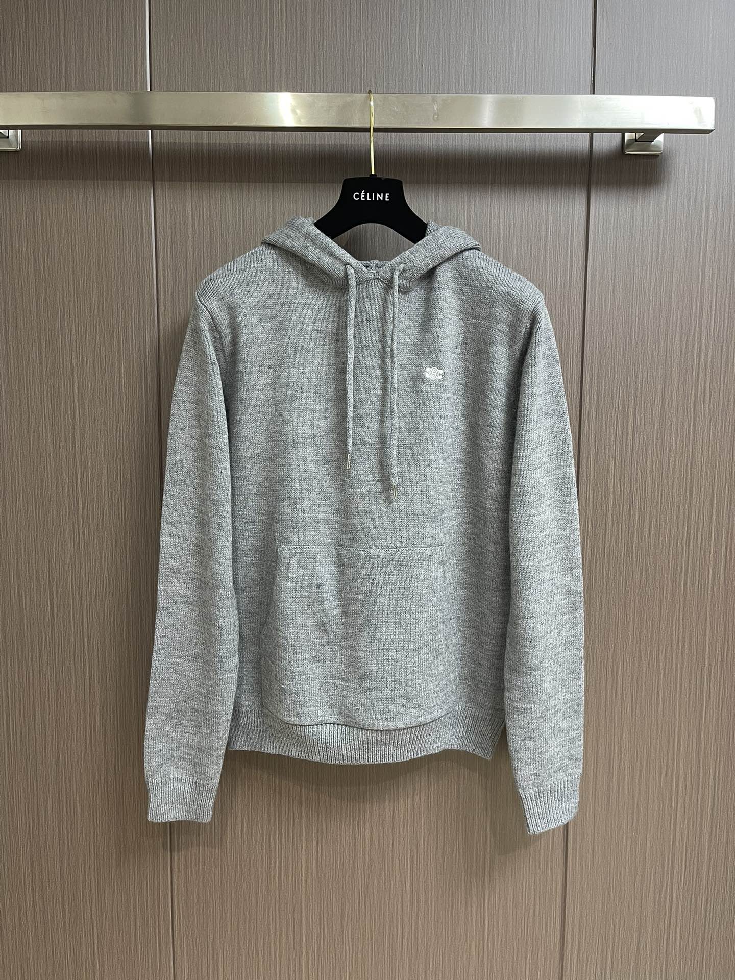 Celine 經典精製繡花小logo連帽針織