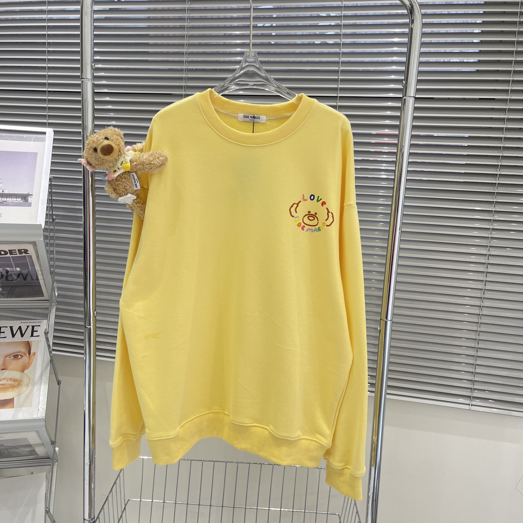 秋冬新款後背卡通塗鴉小花熊休閒衛衣
