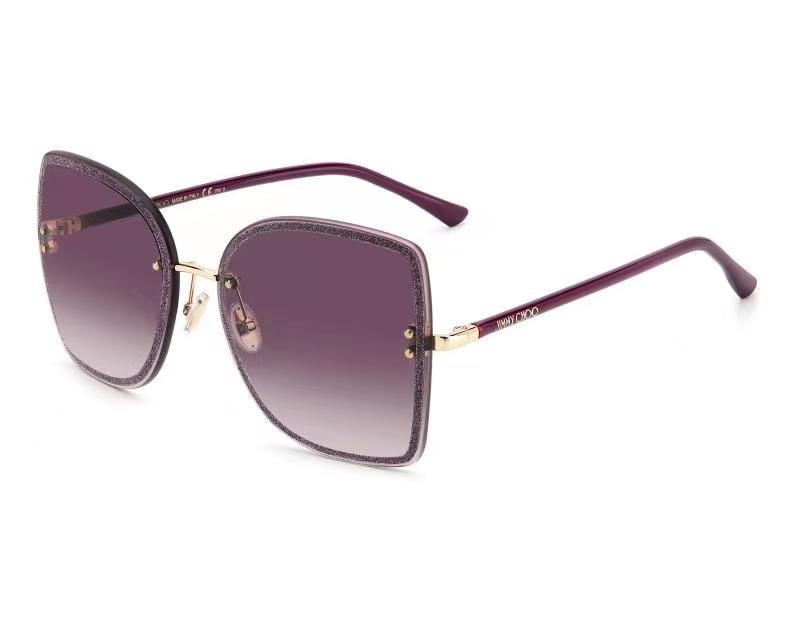jimmychoo LETI/S手工珠光鑽石墨鏡