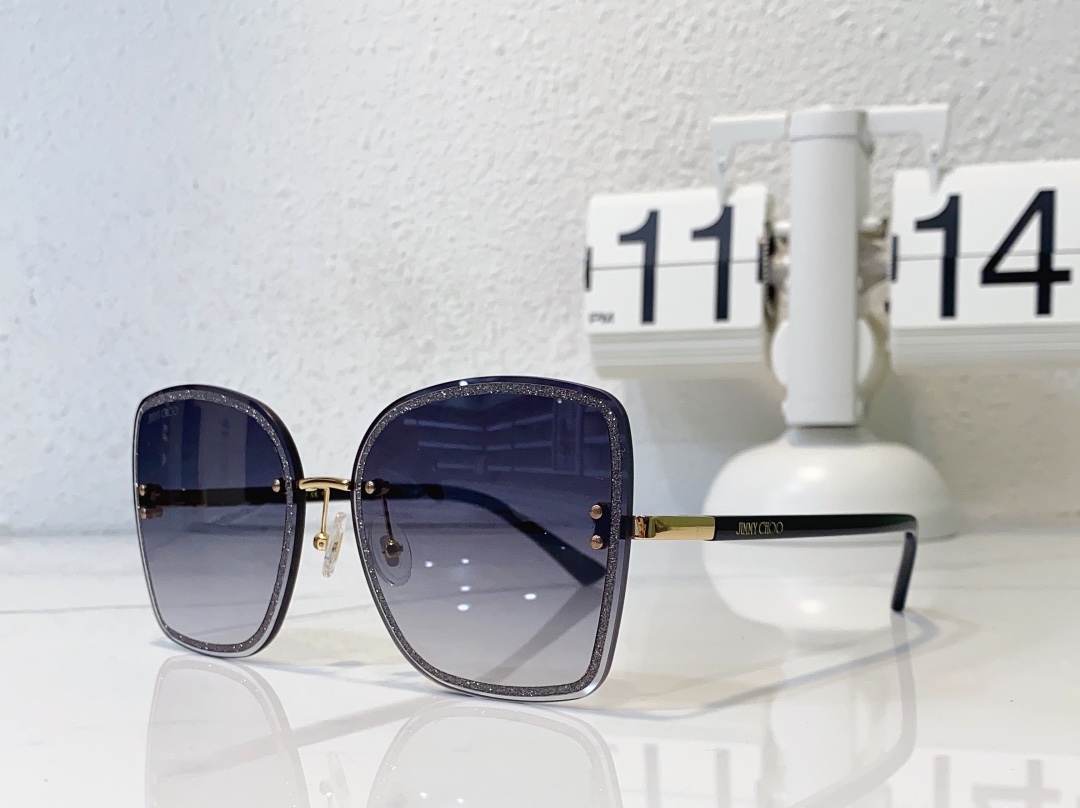 jimmychoo LETI/S手工珠光鑽石墨鏡