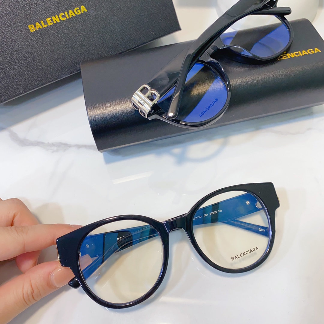 BALENCIAGA女圓形板材光學眼鏡近視眼鏡