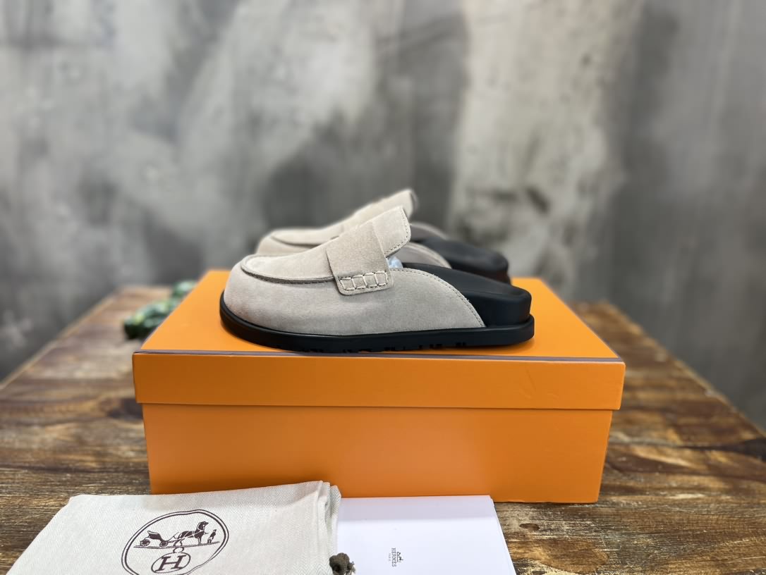 HERMES 愛馬仕呆萌穆勒半拖勃肯鞋