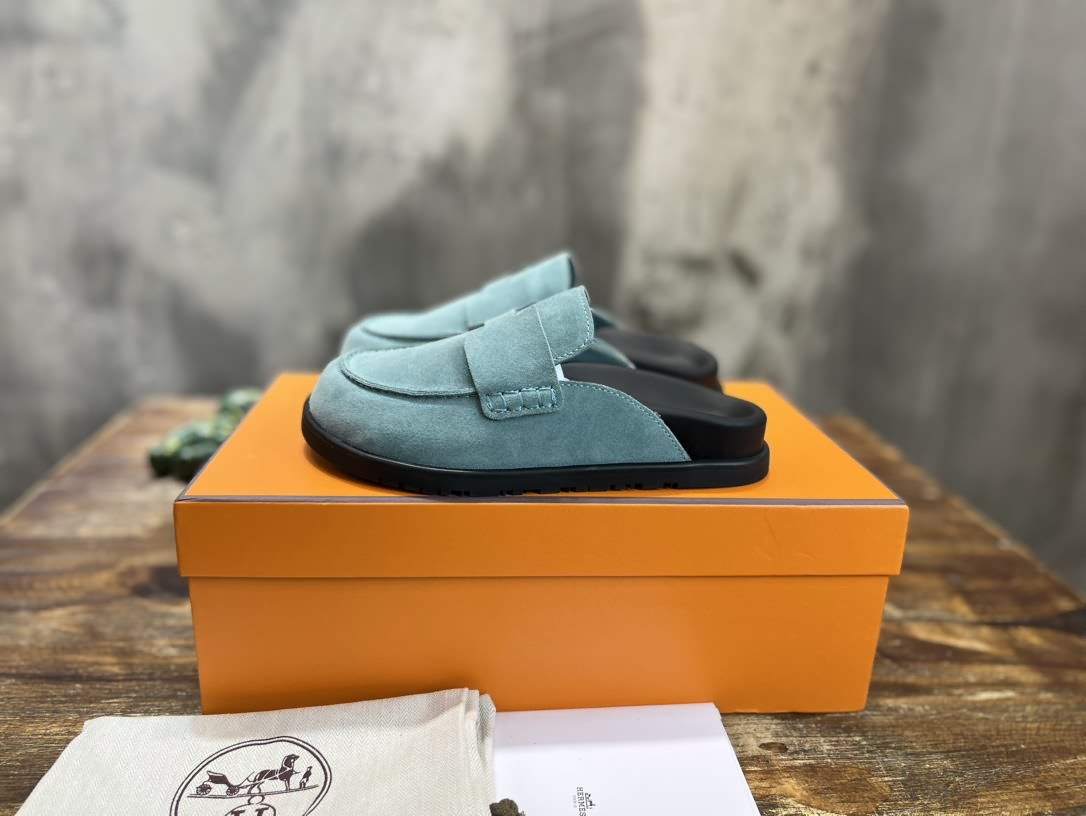 HERMES 愛馬仕呆萌穆勒半拖勃肯鞋