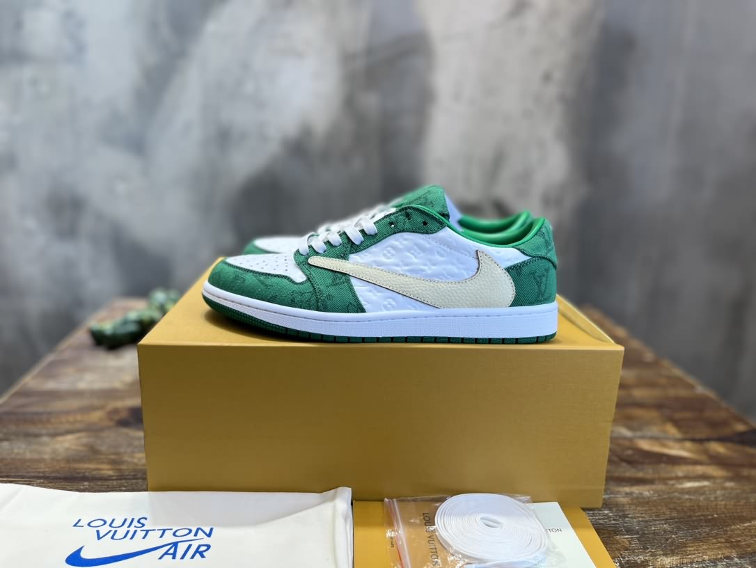 2023 LV & AJ1 聯名款 最新倒勾 板鞋