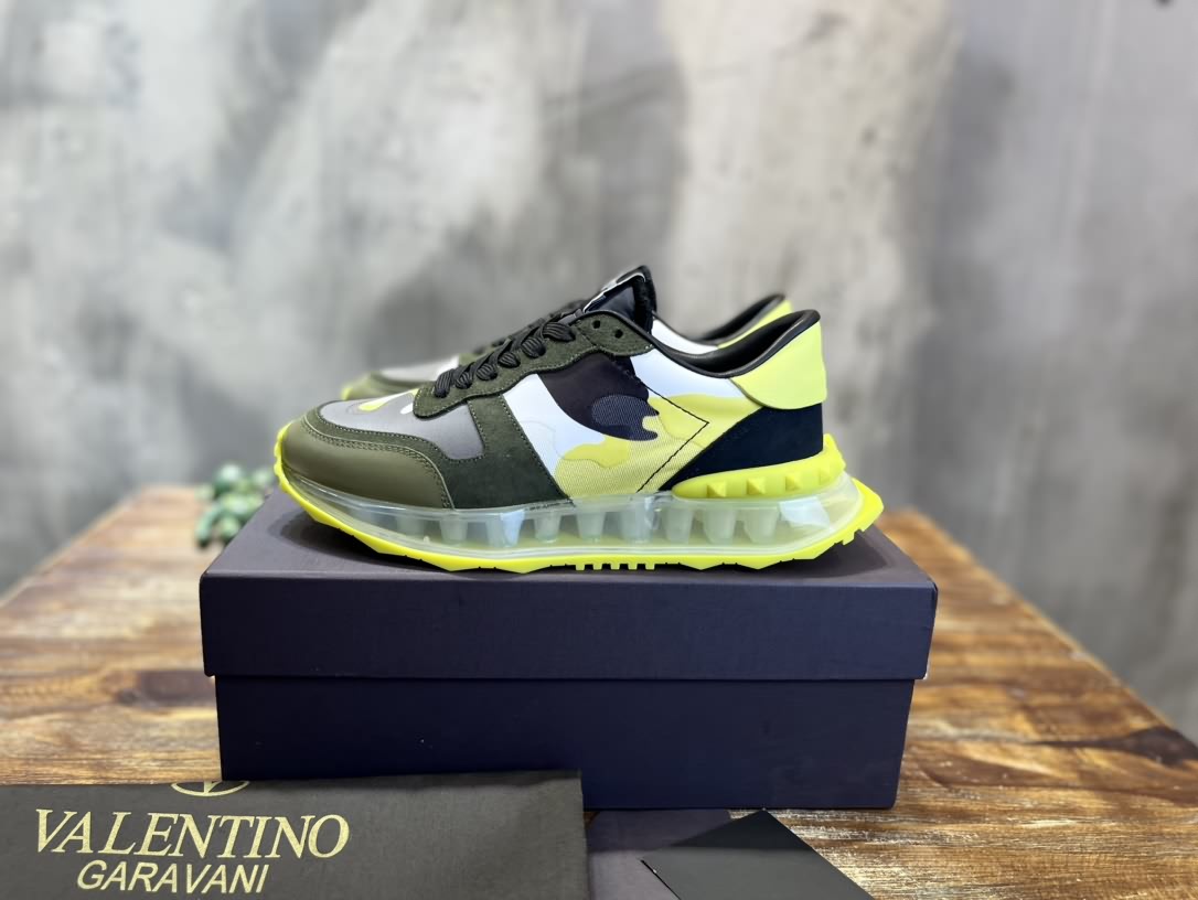 Valentino華倫天奴氣墊Rockrunner Camouflage男士迷彩運動鞋