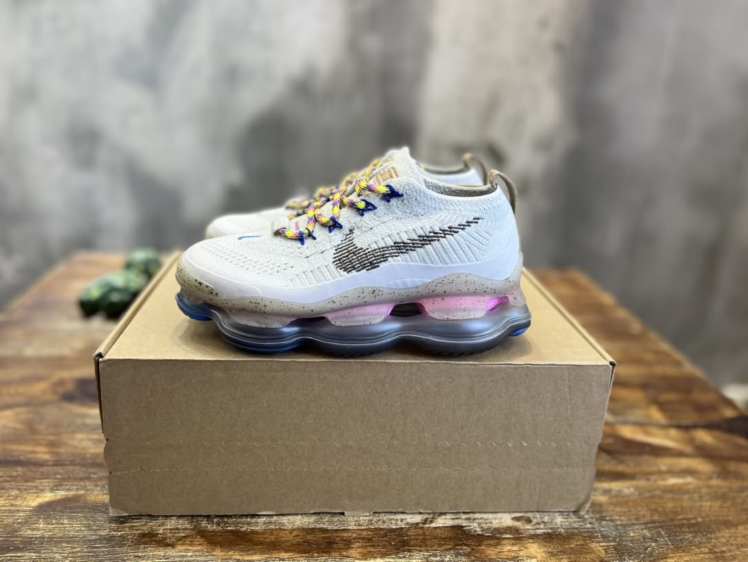 全新耐克Nike Air Max Scorpion Flyknit"Black/Purple"天蠍座系列2022款超級大氣墊系列前衛增高低幫休閒運動慢跑鞋