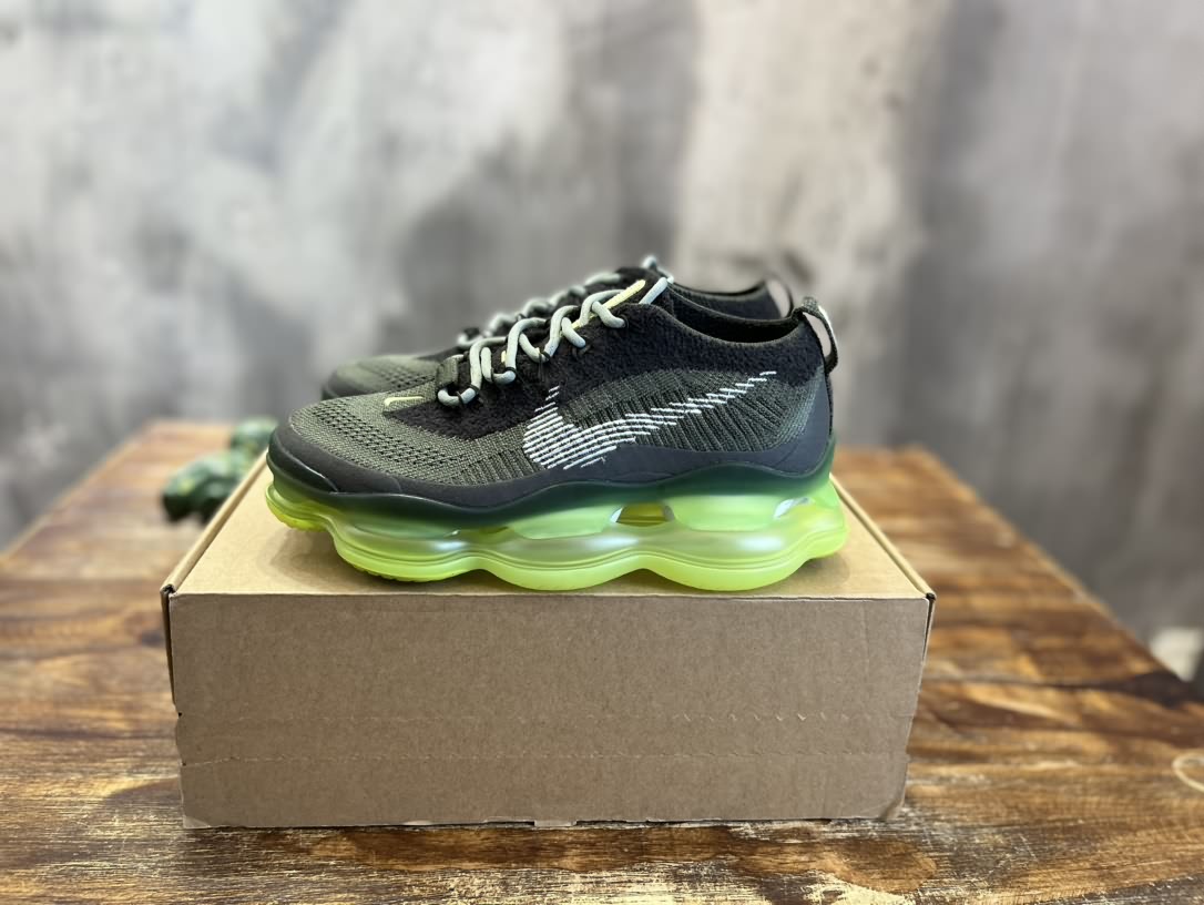 全新耐克Nike Air Max Scorpion Flyknit"Black/Purple"天蠍座系列2022款超級大氣墊系列前衛增高低幫休閒運動慢跑鞋