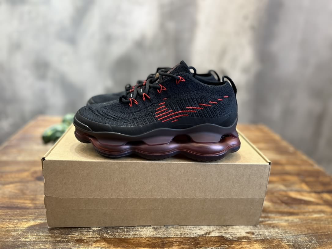 全新耐克Nike Air Max Scorpion Flyknit"Black/Purple"天蠍座系列2022款超級大氣墊系列前衛增高低幫休閒運動慢跑鞋