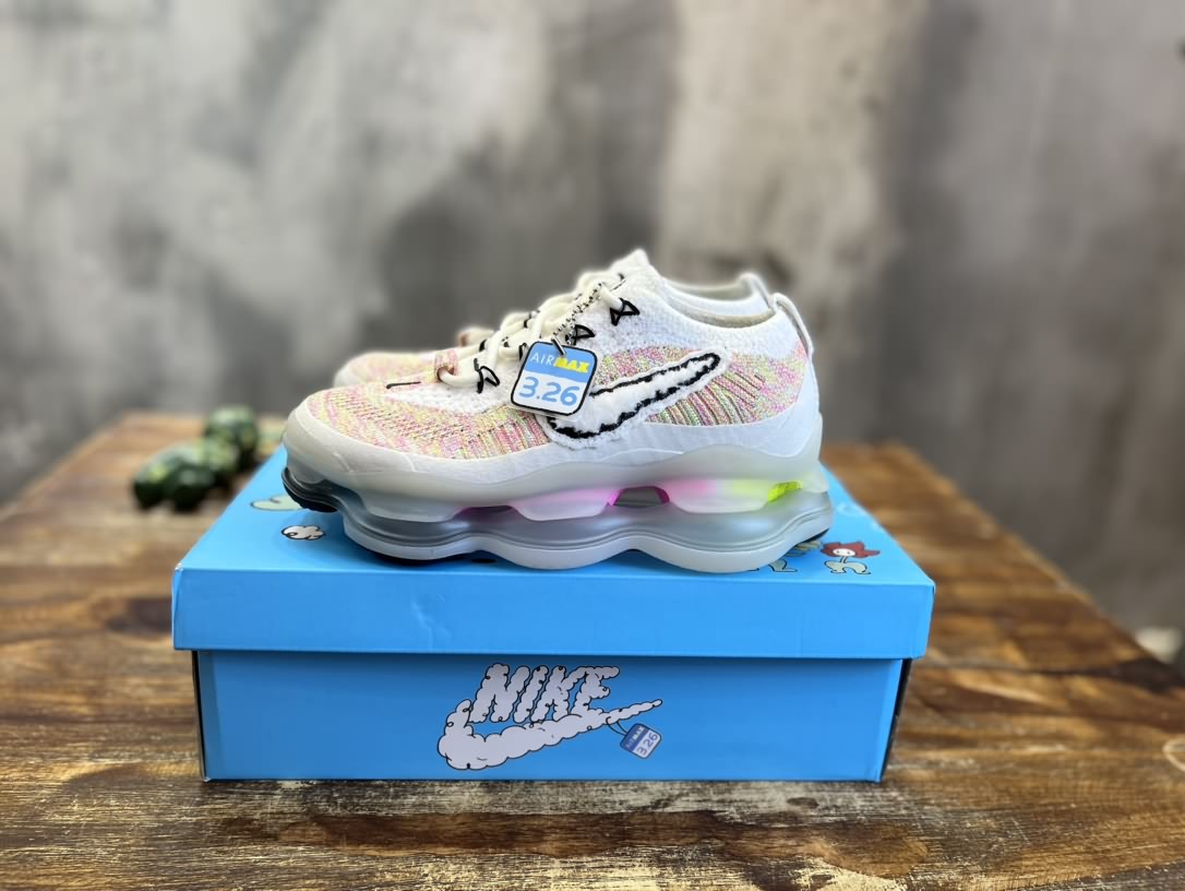 全新耐克Nike Air Max Scorpion Flyknit"Black/Purple"天蠍座系列2022款超級大氣墊系列前衛增高低幫休閒運動慢跑鞋