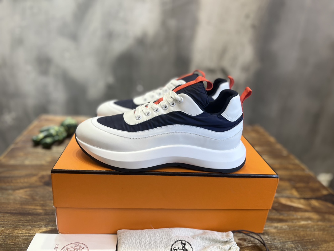 愛馬仕hermes【男款】H家23ss小白鞋