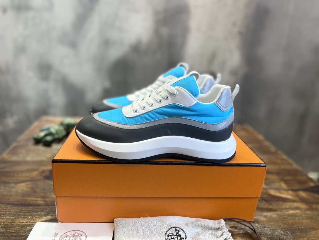 愛馬仕hermes【男款】H家23ss小白鞋