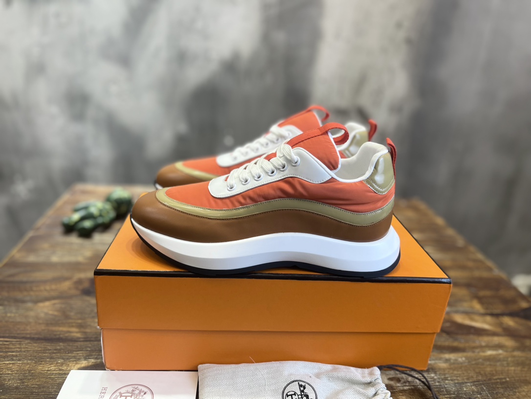 愛馬仕hermes【男款】H家23ss小白鞋