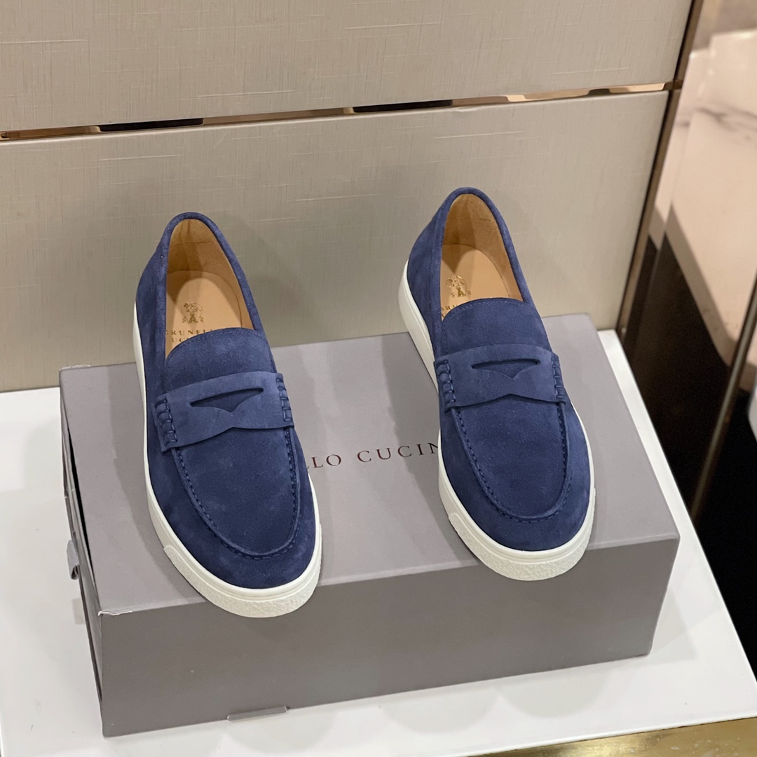 Brunello Cucinelli麂皮男款樂福鞋